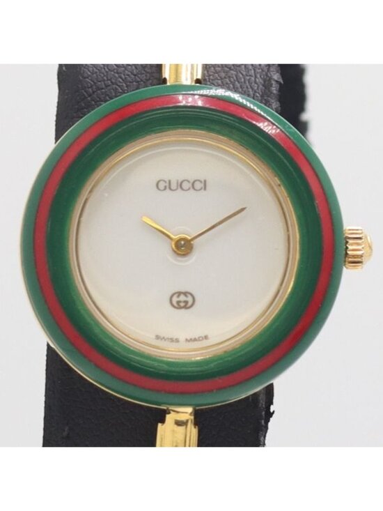Gucci Change Bezel 11 12 Quartz Bangle Watch White Dial main image 4